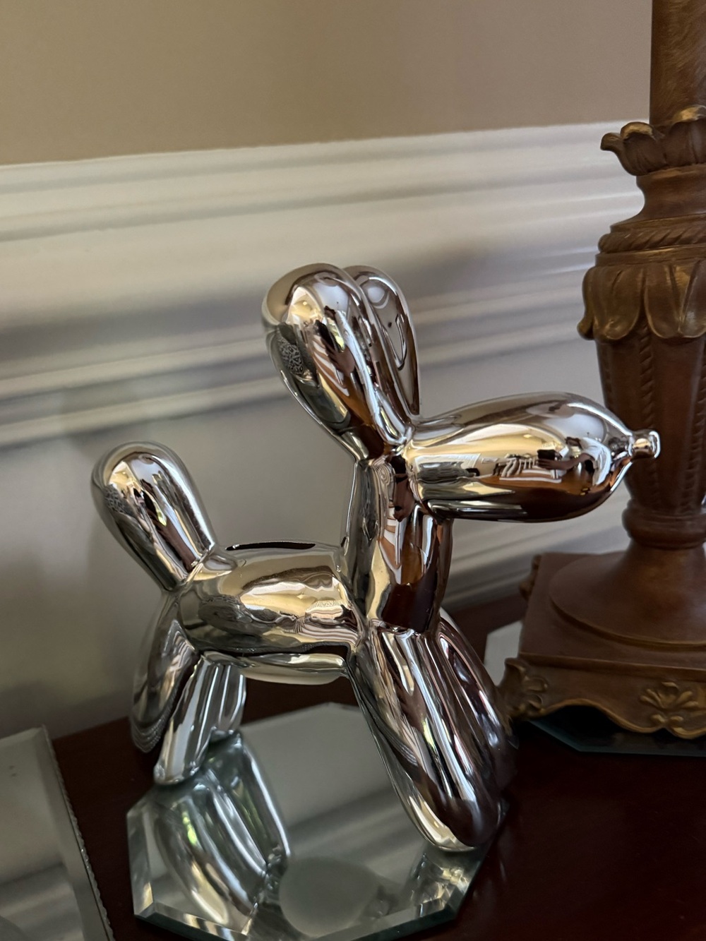 Silver Balloon Dog Sculpture/Coin-bank/Piggybank - Contemporary Home Art Accent